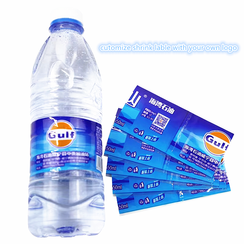 Custom Shrink Wrap Waterproof Pvc Shrink Label for Water Bottle
