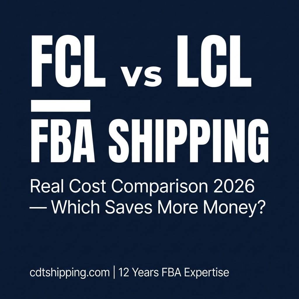 FCL vs LCL for Amazon FBA: Real Cost Comparison 2026 — Which One Actually Saves You Money?