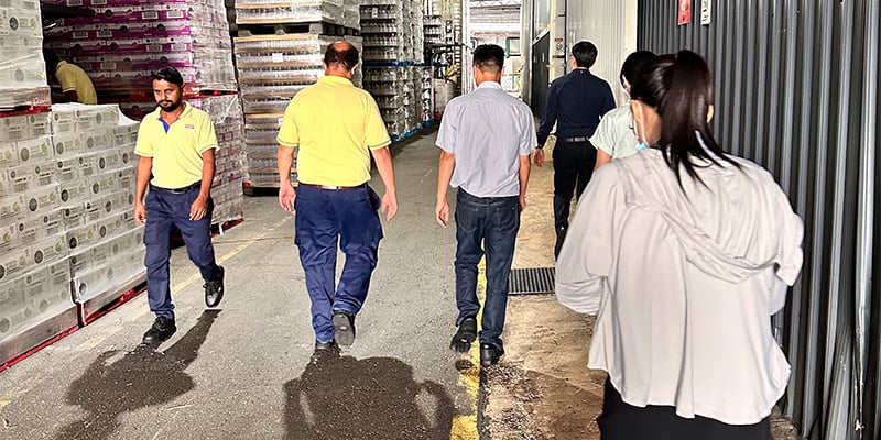 Our Grandee team inspected the on-site factory of the Malaysian customer