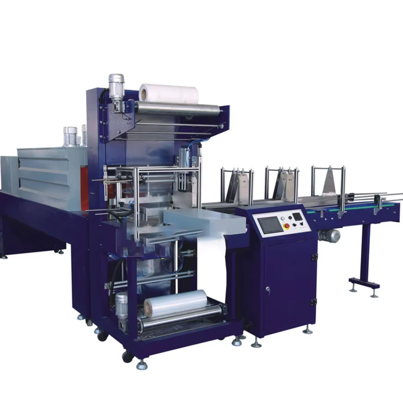 Automatic PE film heating shrink packing machine heat seal wrap tunnel packaging wrapping machine