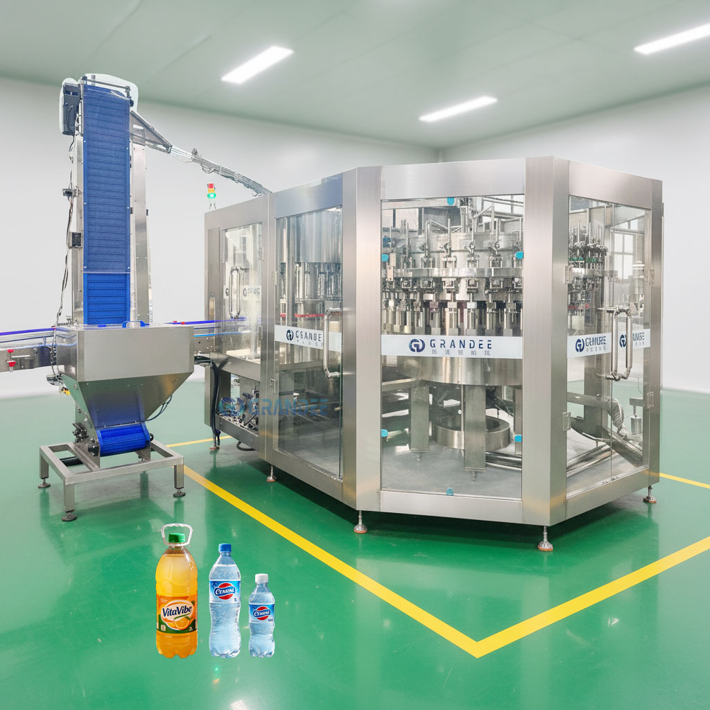 High Speed Automatic PET Bottle Carbonated Soft Drink Filling Capping Machine Sparkling Water Filling Line for 2L Handle