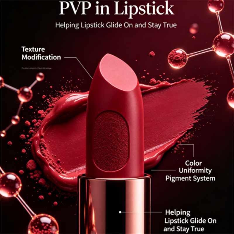 The Application of PVP in Lipstick: The Secret to Texture Improvement and Color Stability