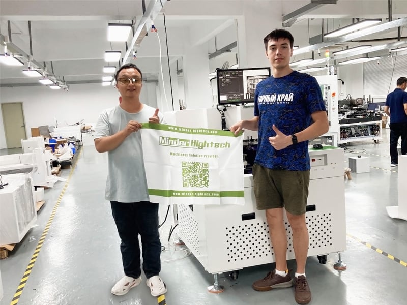 Customer came to die bonder factory to order the equipment