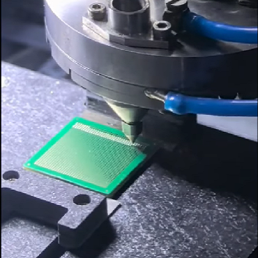 Wafer Level Laser Soldering Ball Placement Machine,  Customer weld samples at the factory.