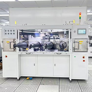 Fully automatic parallel sealing welding machine customized by the customer, featuring four glove workstations