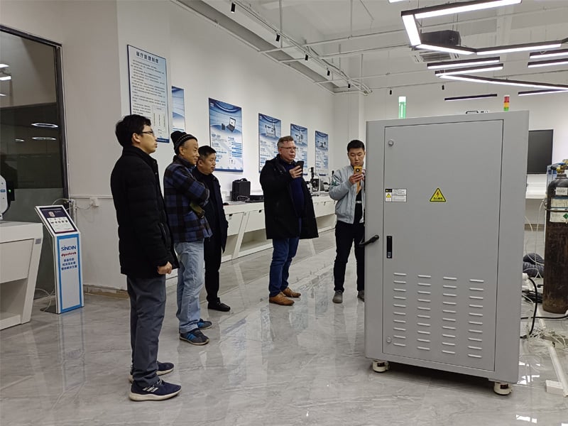 European clients visiting our plasma equipment factory