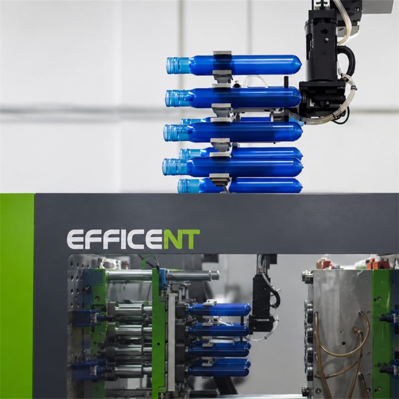 8-Cavity 5-Gallon Water Bottle Preform Project: 743 g Preform with a 123-Second Cycle Time