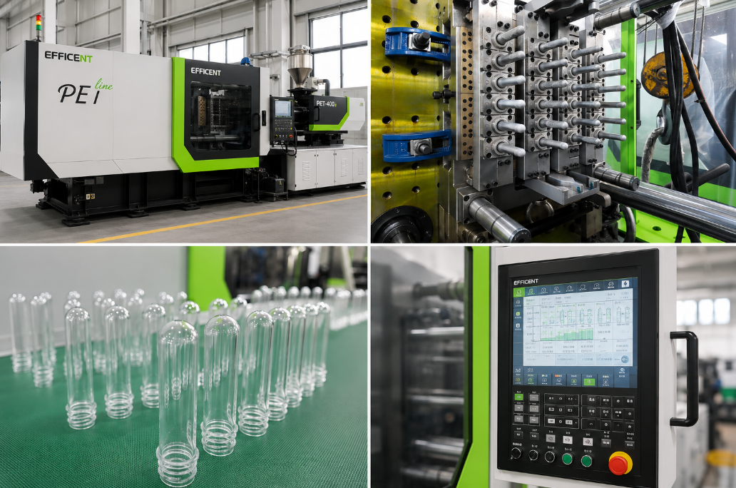 Recent Trends in PET Preform Injection Molding Machines: Efficiency, rPET and Smart Production Take the Lead