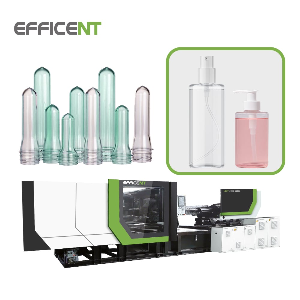 Full Automatic PET Cosmetic Bottle Preform Making Machine Plastic PET Preform Injection Moulding Machine 