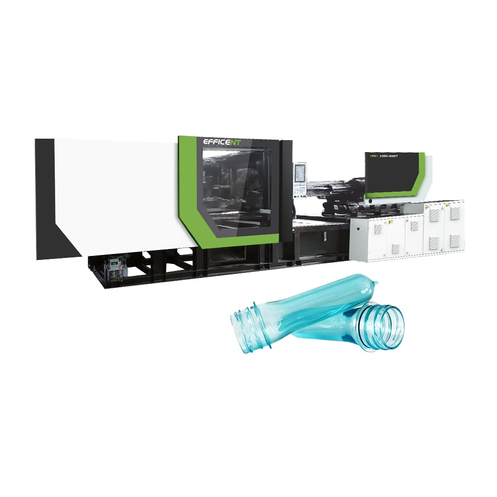 Versatile machine capable of producing a wide range of bottle sizes and shapes