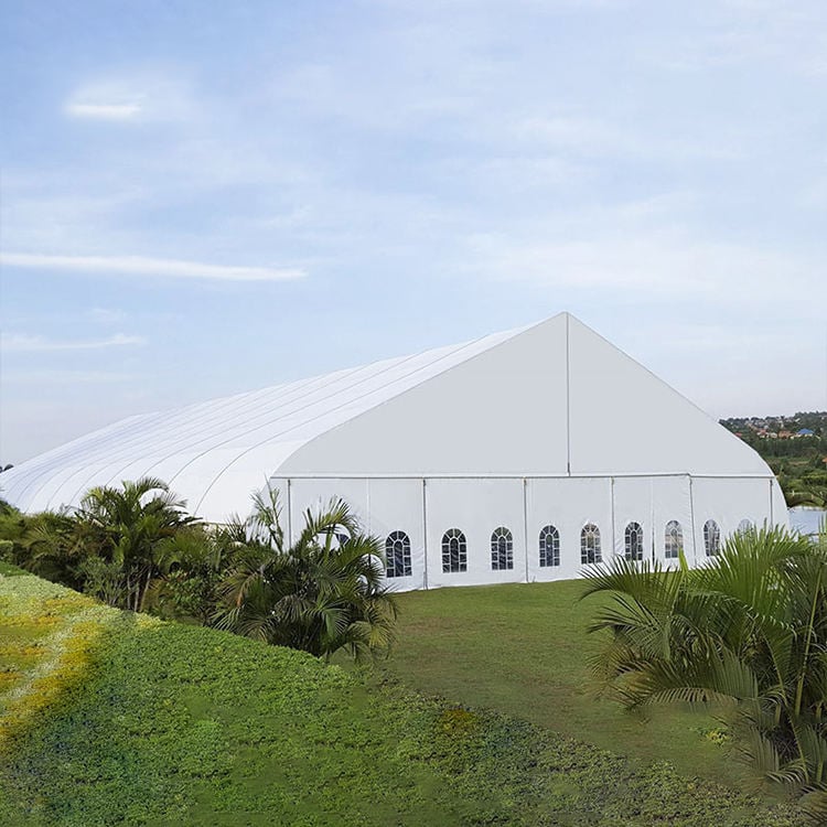 Peach Shape and High Ceiling Space TFS curved tent