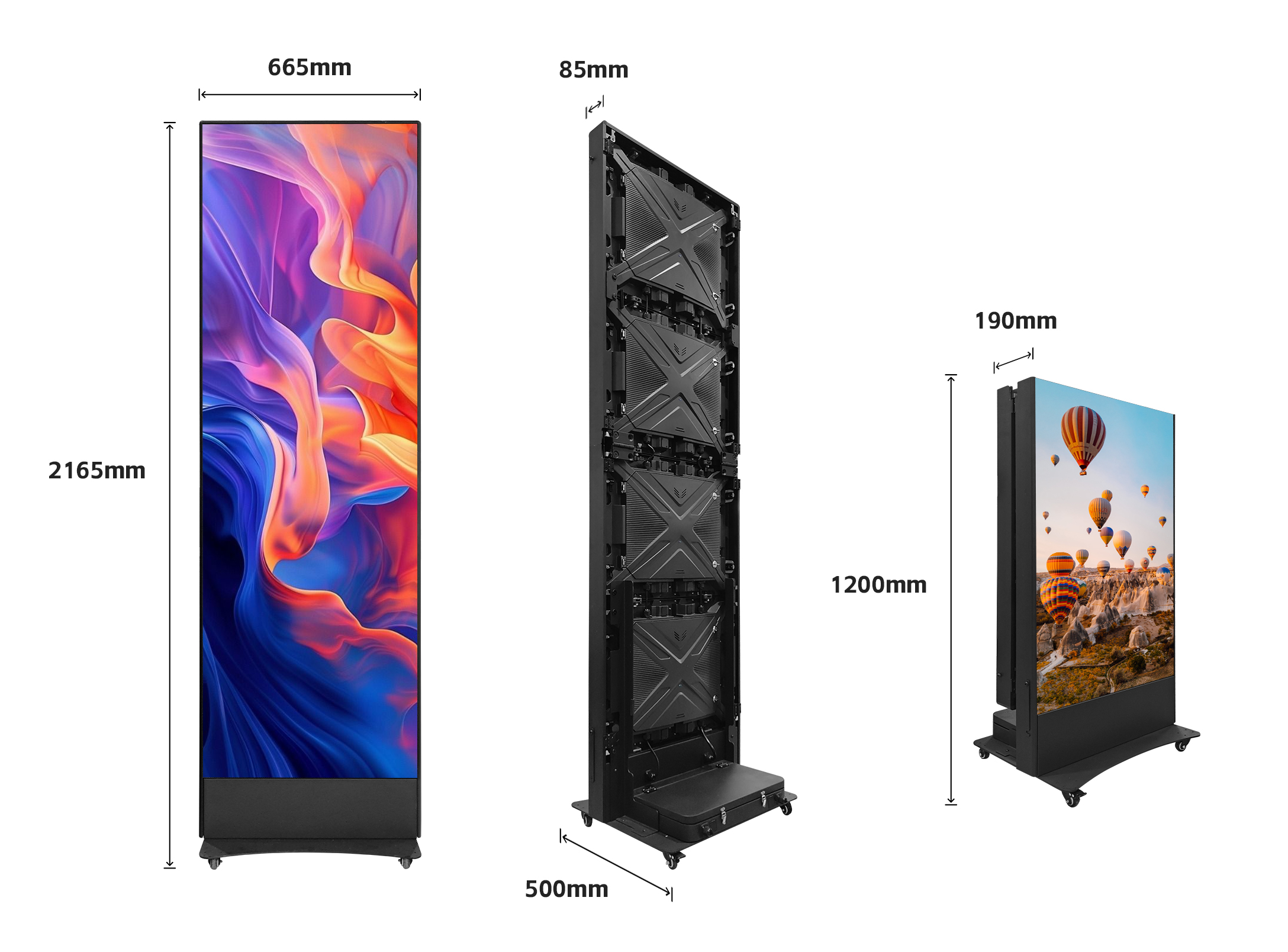 outdoor high brightness p25 4k led poster display with aluminum cabinet-1