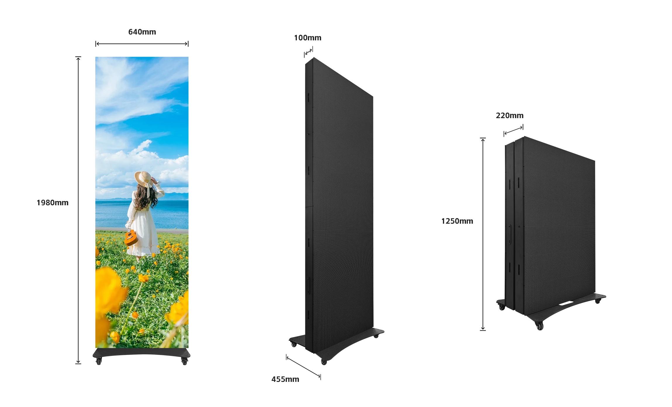 outdoor high brightness p25 4k led poster display with steel cabinet-2