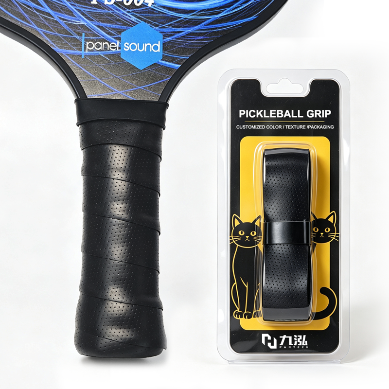 Custom Pickleball & Padel Grips | Perforated Non-Slip Overgrip with Custom Packaging