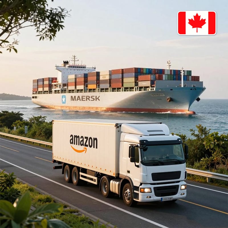 fba amazon matson fast shipping container shipping from China to CA canada transport