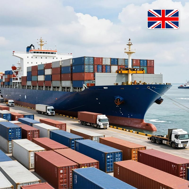 shipping uk DDP logistic shipping agent from Chinese door to door delivery service to uk container shipping