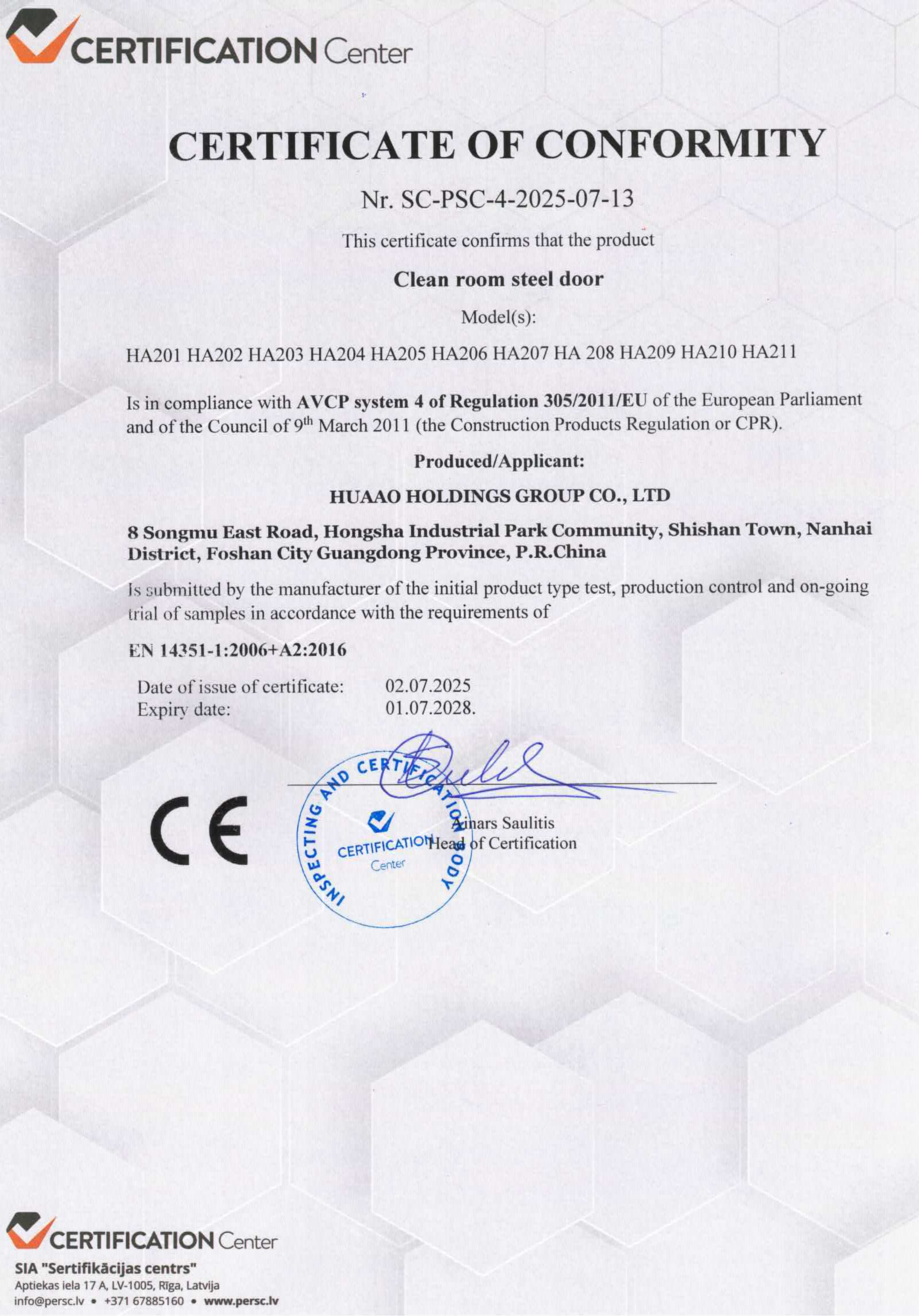 certification