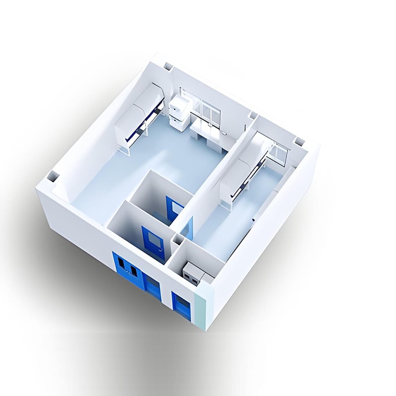 Huaao ISO 5 6 7 8 Modular Clean Room Customized Cleanroom for Clean Room Modular Purification Clean Room Cleanroom Clean Booths with Different Cleanliness Level Workshop
