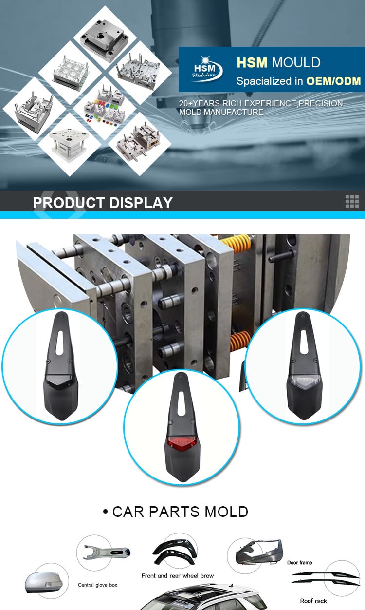 Custom Injection Molding of PP ABS Plastic for Auto Parts OEM Black ABS PC Molds High Quality Plastic Molded Injectio factory