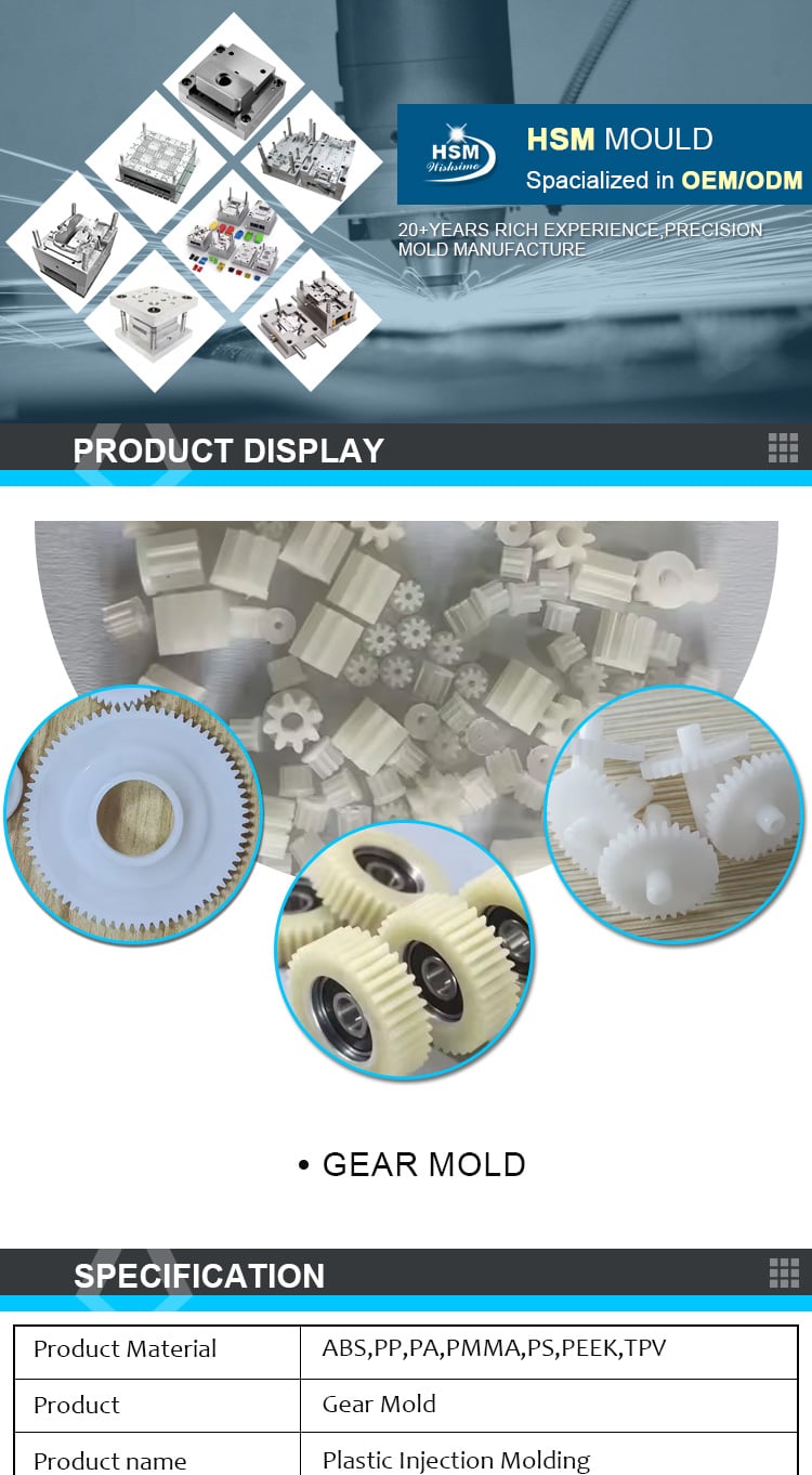 Factory Injection Molded angular gear Manufacture Nylon Plastic Spur Gears basic gears supplier