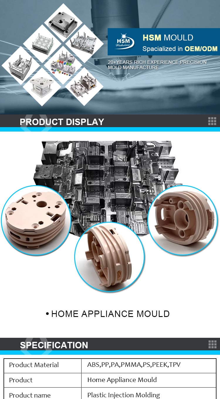 Plastic Injection Tool Manufacturing Company Plastic Production Mold for Home Appliance and Electronic Product factory