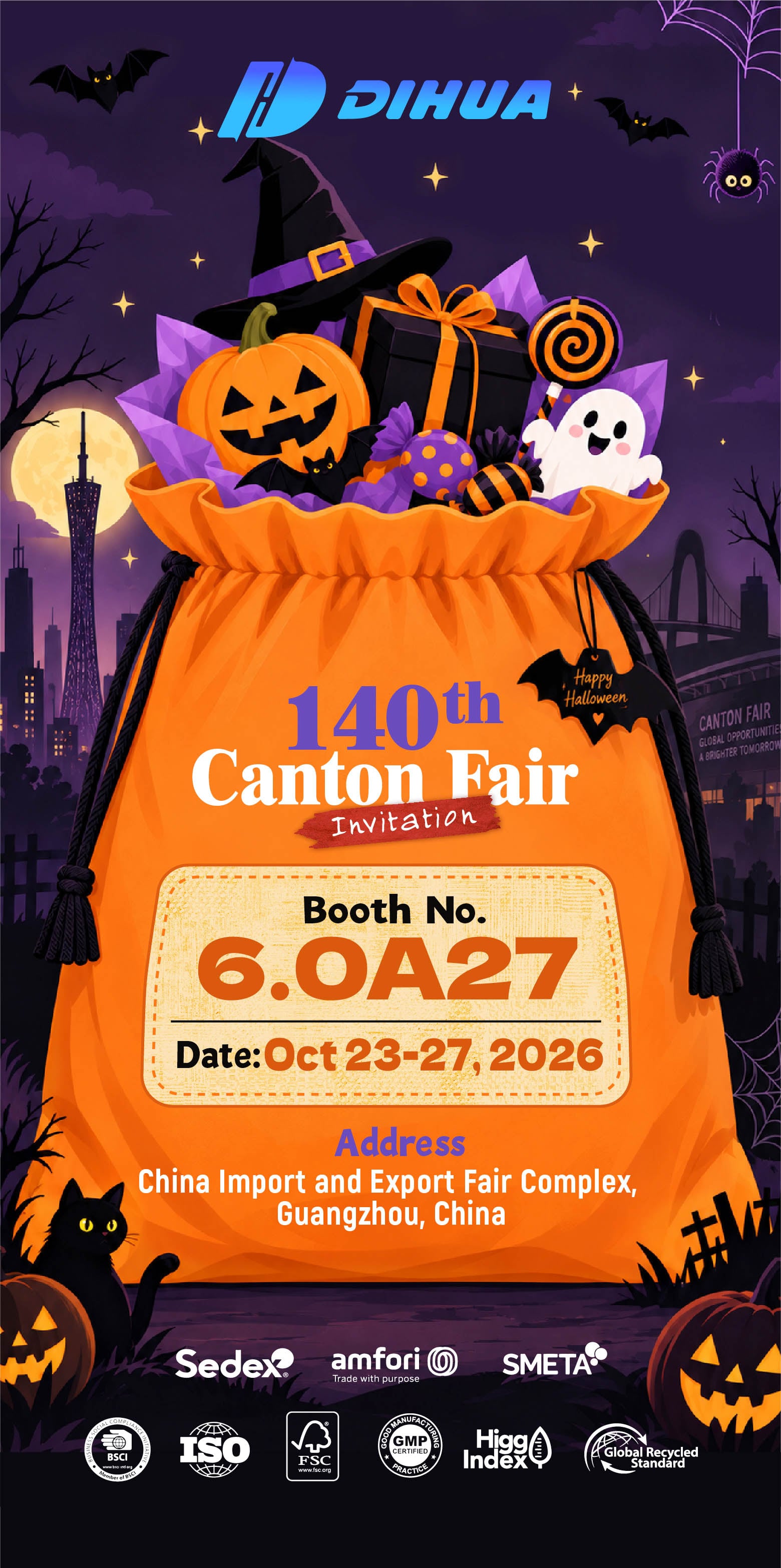 140th Canton Fair Phase2 Dihua Booth