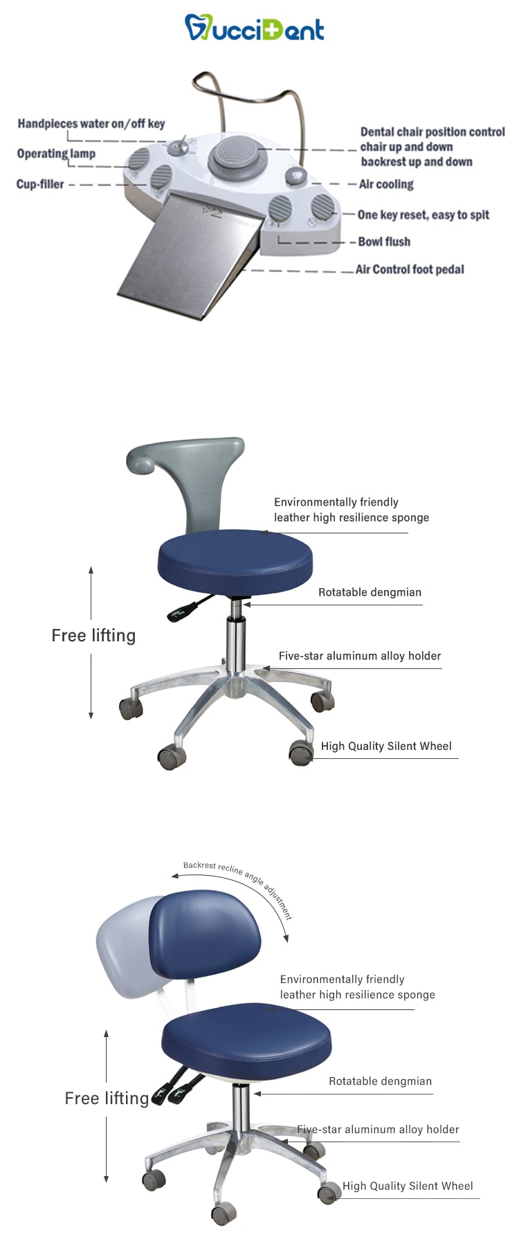 Supply dental unit chair high quality dental chair details
