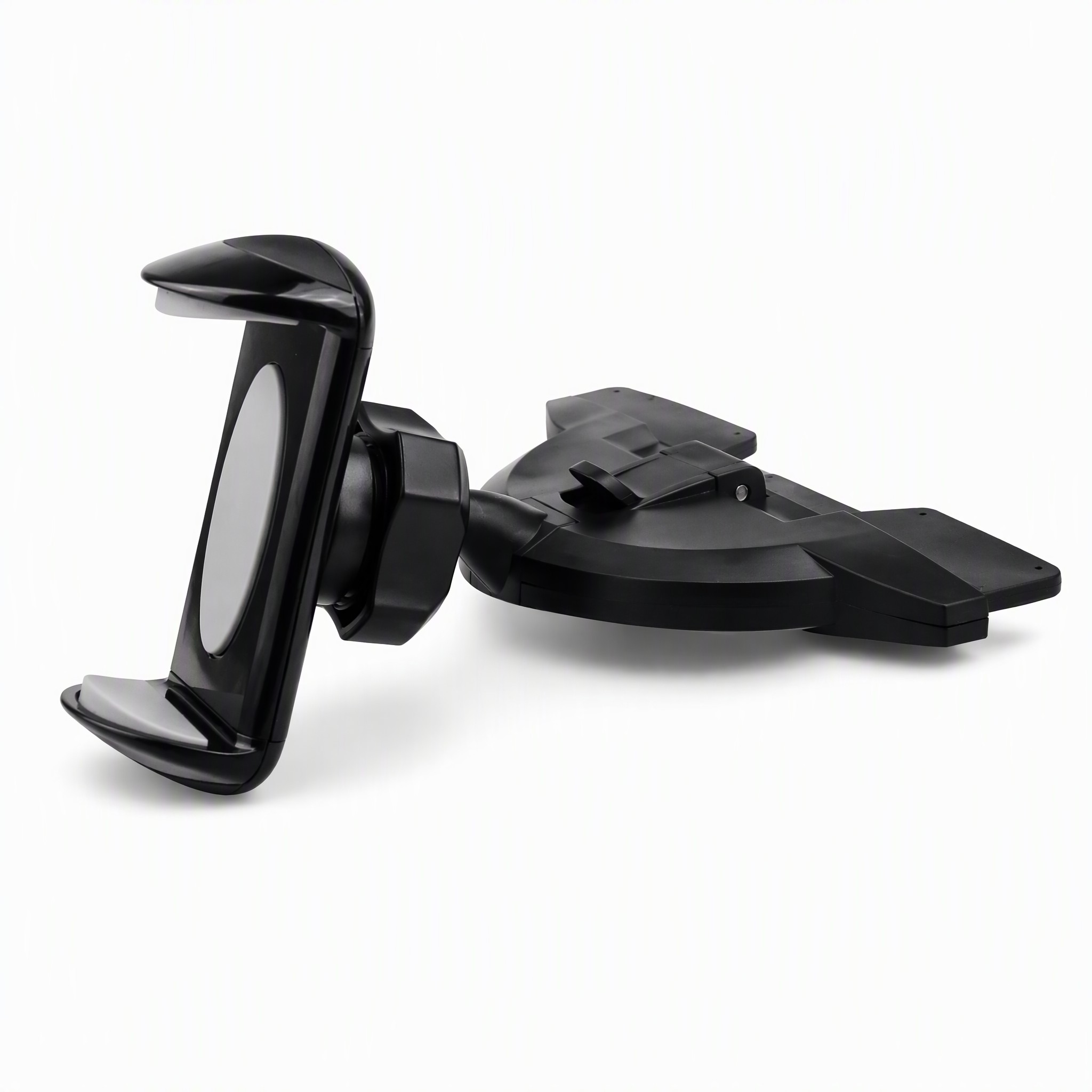 Universal 360 Degree Rotation Easy Mounting CD Player Phone Mount For 4-6.5“ Cell Phone H96+C105 – 360° Rotatable, OneButton Release, 50-88mm Adjustable Clamp, Silicone Padding, for CD Slot Installation, for 4-6.5 inch Smartphones