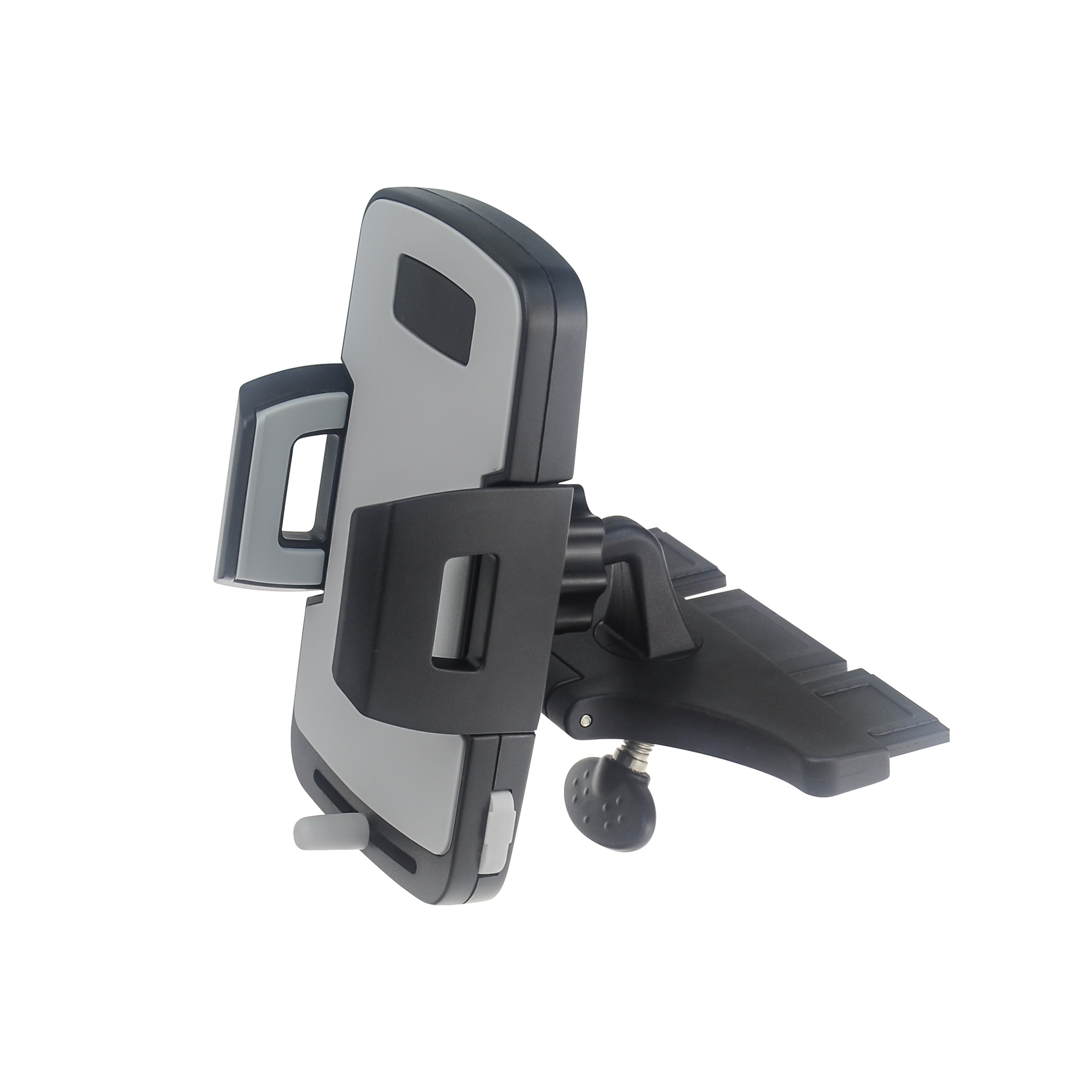 Sturdy CD Slot Phone Holder with One Hand Operation Design H106+C102 – 360° Rotation, 52-95mm Adjustable Width, One-Touch Release, for 4-7 Inch Smartphones on Car CD Slot Only