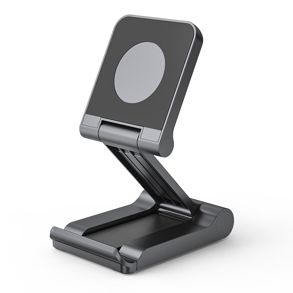 Folding Desktop Phone Stand Portable Phone Holder For Desk Thick Case Friendly H135 – Foldable ABS Desktop Stand with Strong Magnet, 360° Adjustable, Compatible with 4-7 inch Smartphones, for Office/Home/Travel