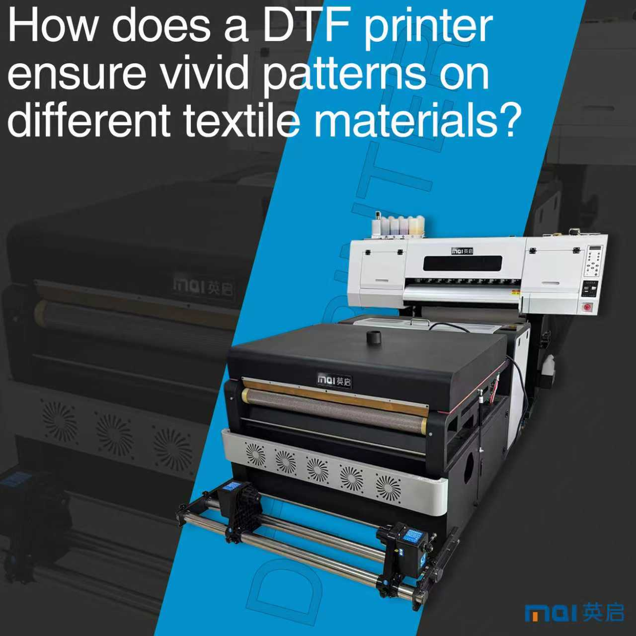 How does a DTF printer ensure vivid patterns on different textile materials?