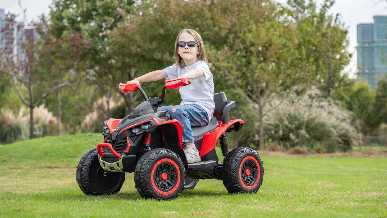 Quadriciclo Elétrico Infantil 24V ATV com Rodas para Todo Terreno