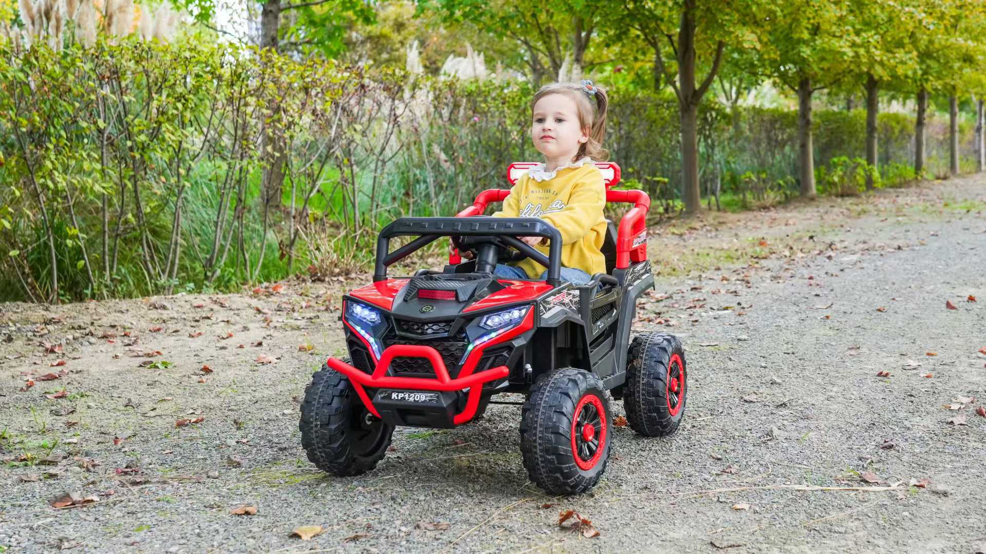 Kids Electric Jeep 4x4 Off-Road Ride on with LED for Desert Fun