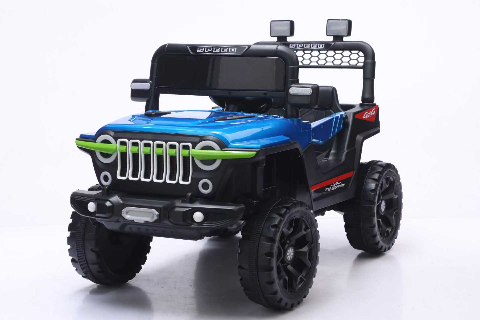 Military Style Kids Jeep Electric Vehicle with Foldable Windshield