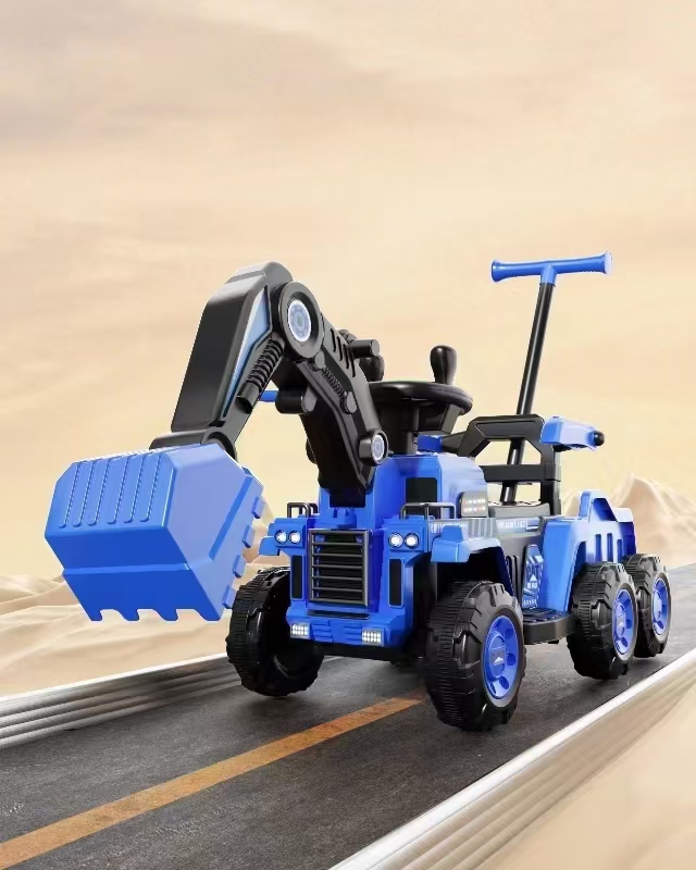 kids electric excavator ride on digger for construction play-1