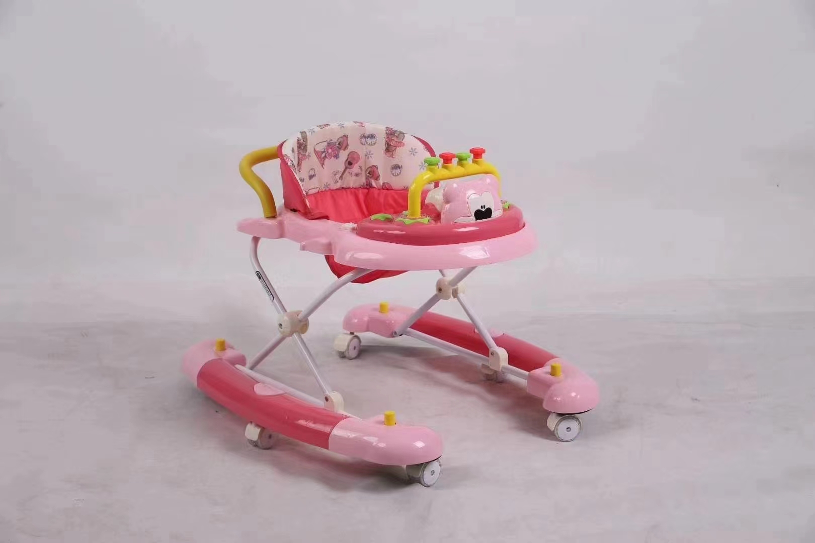 What are the benefits of using a pushchair walker for infants