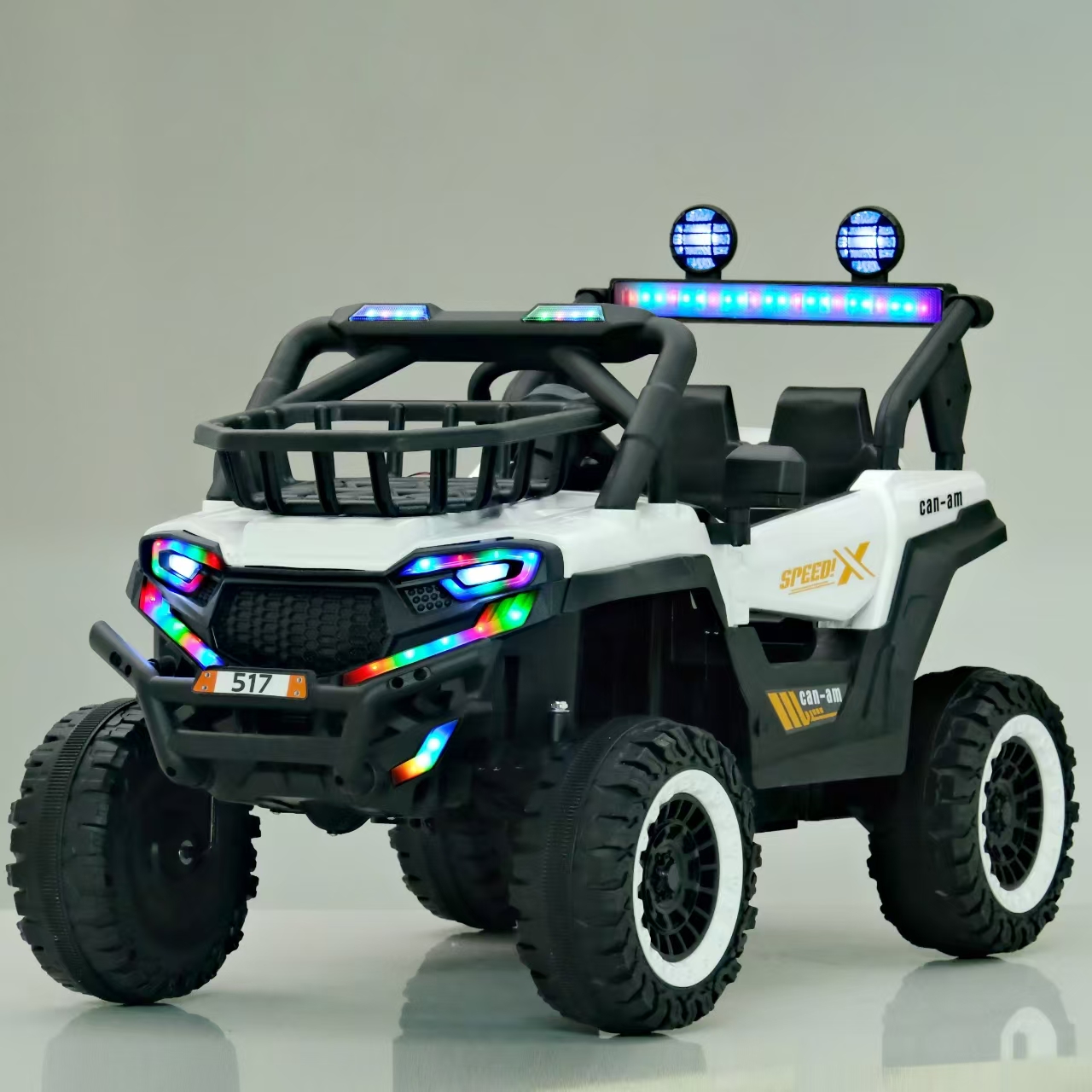 What are the benefits of rideable toy cars for children's development?