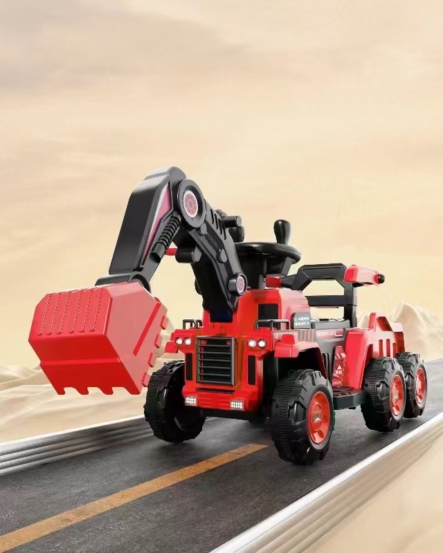 kids electric excavator ride on digger for construction play-2