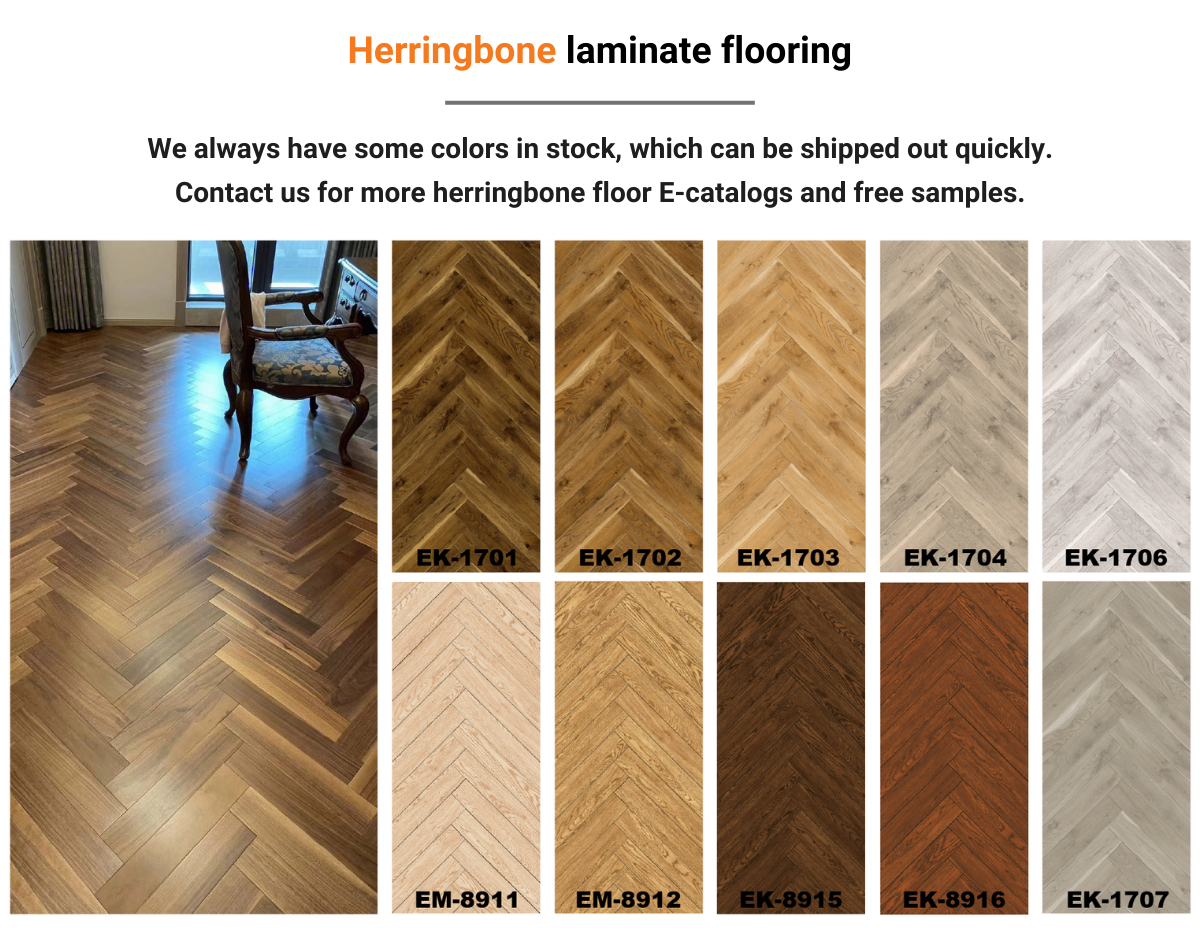Fishbone oak floor details