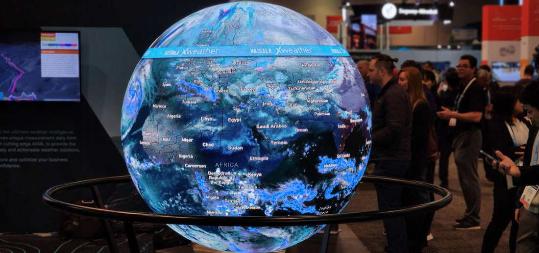 Innovative 360-degree Sphere LED Display for shopping mall advertising and creative exhibitions