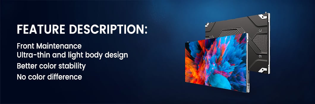 Ultra-thin COB LED panel with superior color stability and front maintenance for seamless video walls