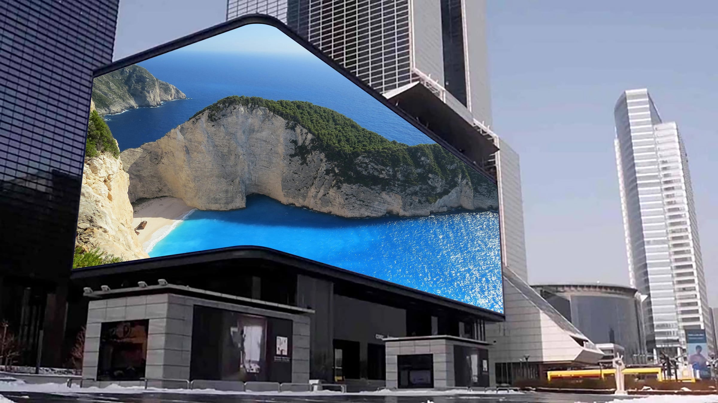Colorartled interactive 3D LED display installed on the exterior of a retail building