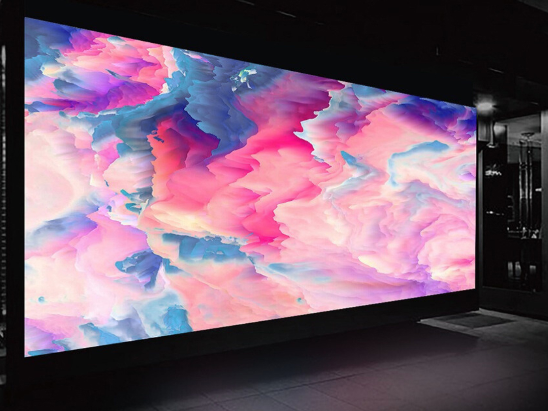 High-definition indoor fixed LED display with seamless splicing and 3840Hz high refresh rate for corporate showrooms