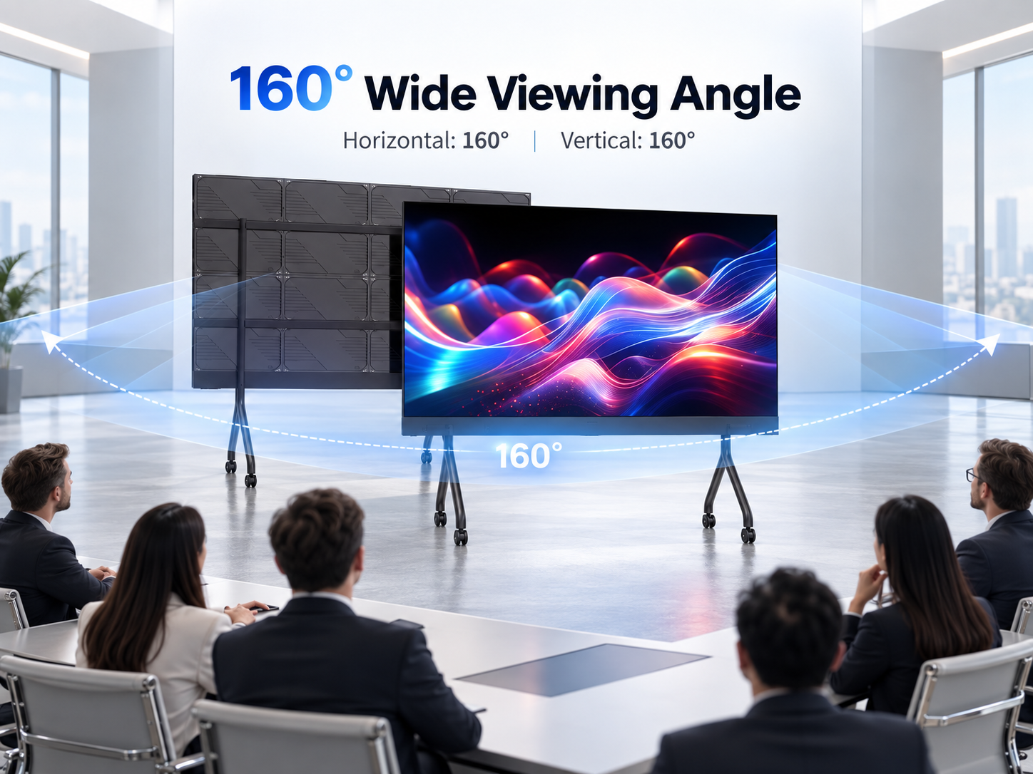 COB All-in-One LED Display with 160-degree wide viewing angle for conference rooms.png