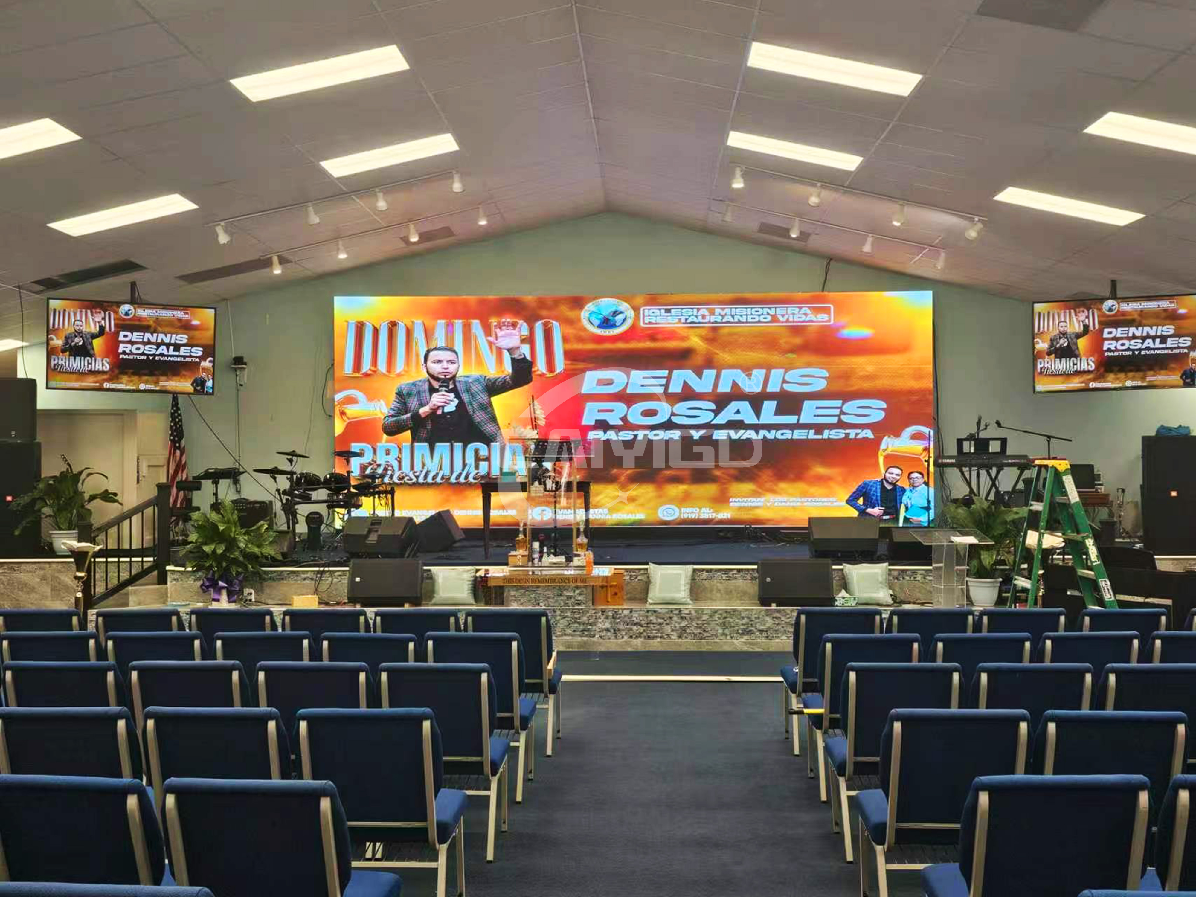 Wide view from the back rows of a church sanctuary, demonstrating the exceptional brightness and crisp clarity of the newly installed P2.5 church LED screen..jpg