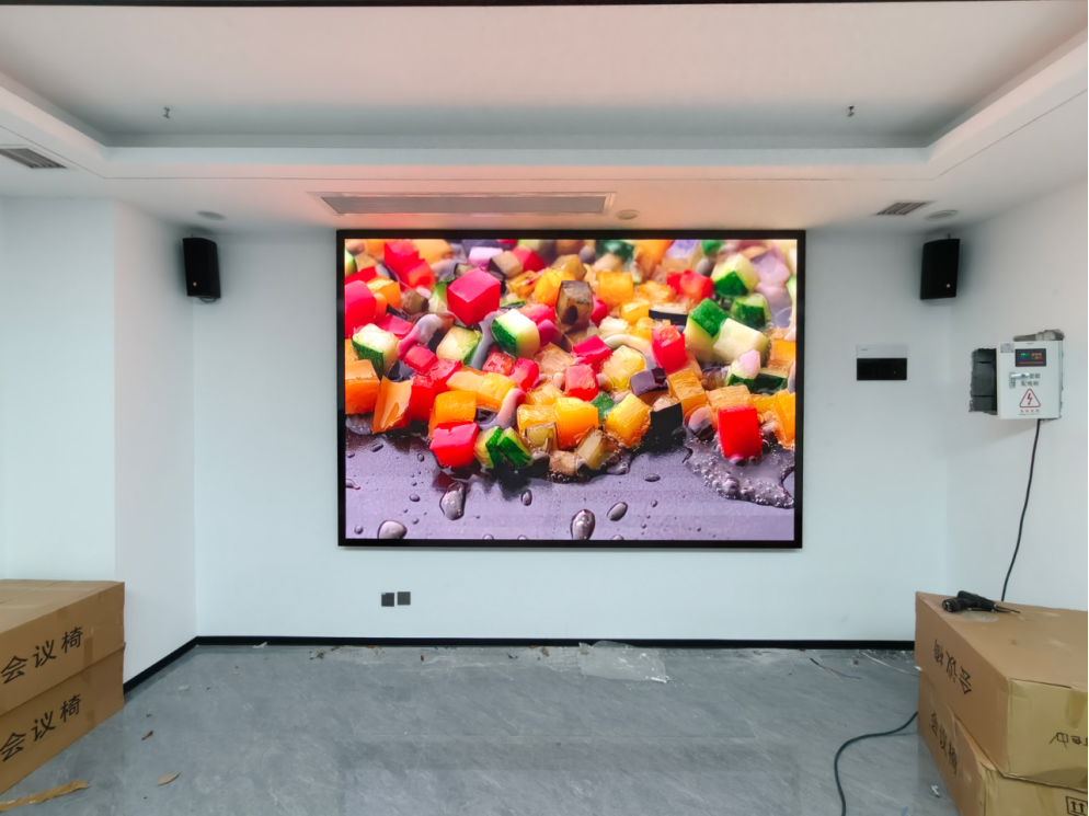 conference room wall-mounted LED video wall for presentations and multimedia display Image