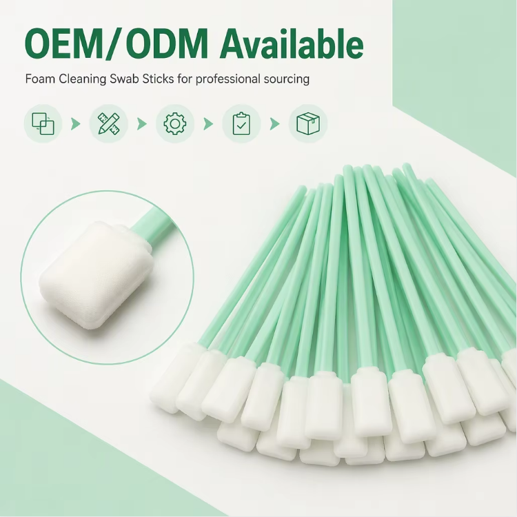 Disposable Trachi-Tube Cleaning Swabs with Soft PU Foam Tip, Bendable PP Rod for Tracheostomy Inner Cannula & Neck Stoma Care, Hospital & Home Tracheotomy Nursing Supply