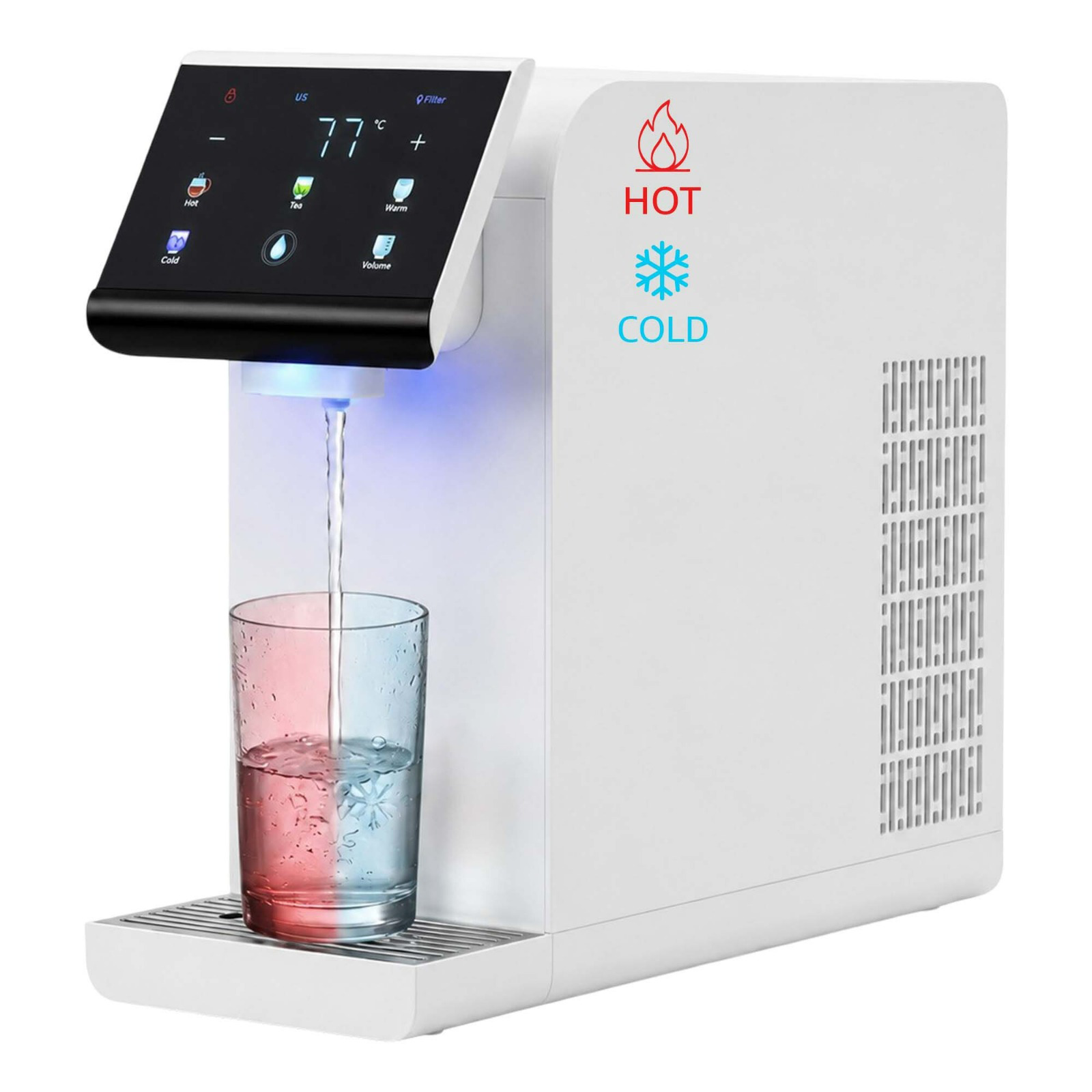 Dispensador de agua de contador Aquatal con sistema UF de agua caliente y fría con UV