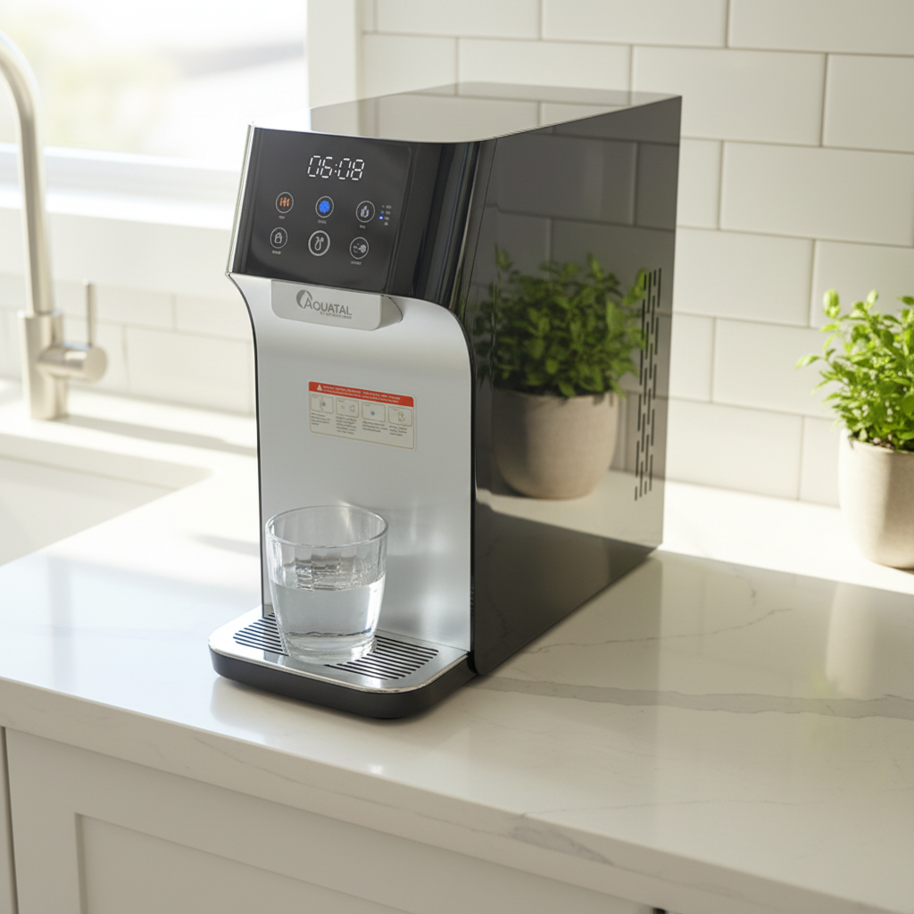 Dispensador de Agua de Escritorio con Enfriamiento Directo y Filtro de Agua con Sistema de Filtro UF