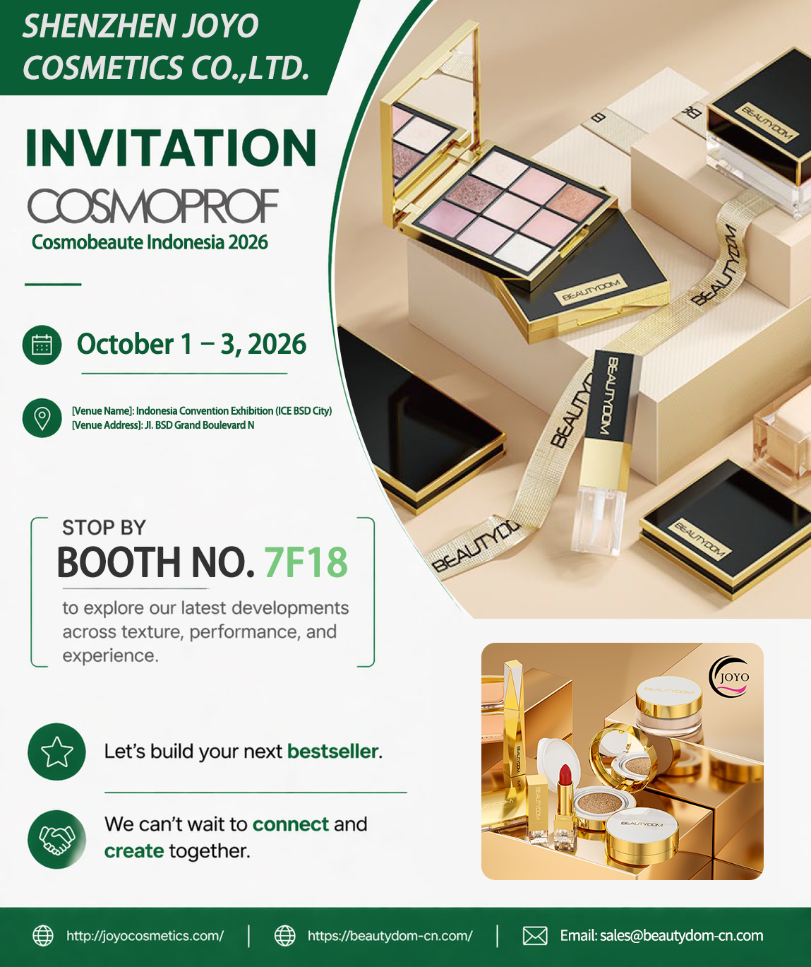 Explore Makeup Development and Packaging Opportunities at Joyo Cosmetics’ Booth 7F18